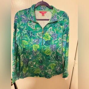 Lilly Pulitzer 1/2 Zip Pullover Jacket Top Medium